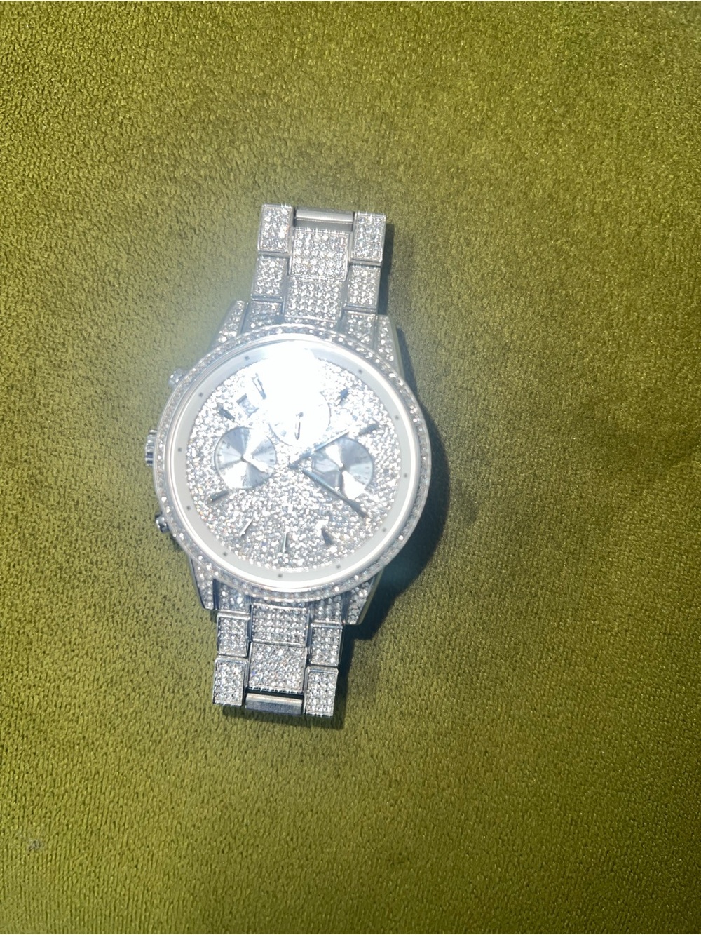 Women's Silver Crystal Michael Kors Watch - Silver
